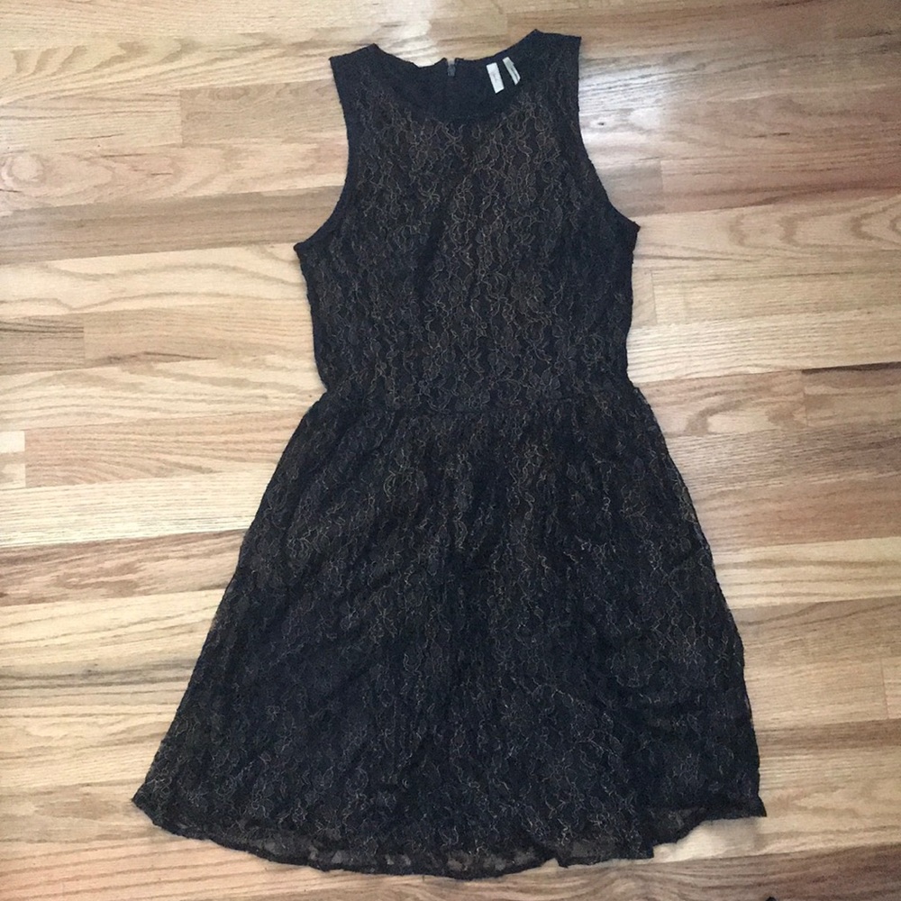 Black and Gold Lace DRESS